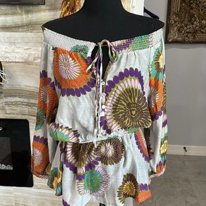 umGee off the shoulder floral blouse size medium‎ (88)
